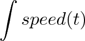 \displaystyle{\inline \int speed(t)}