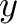 \displaystyle{y}