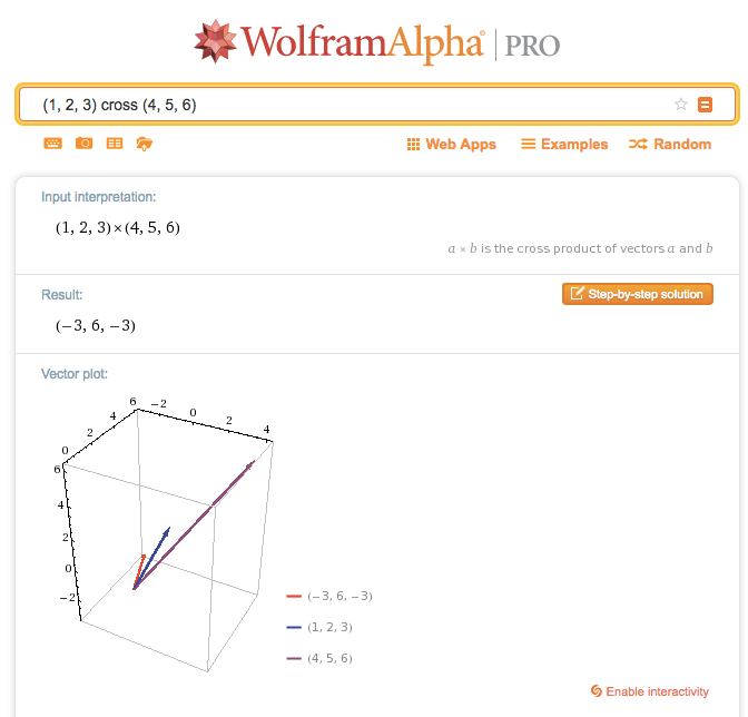 crossproduct mathematica 11.3