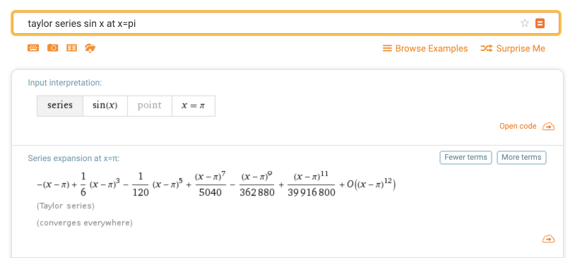 taylor series sin x at x=pi - Wolfram|Alpha 2019-01-18 16-45-04